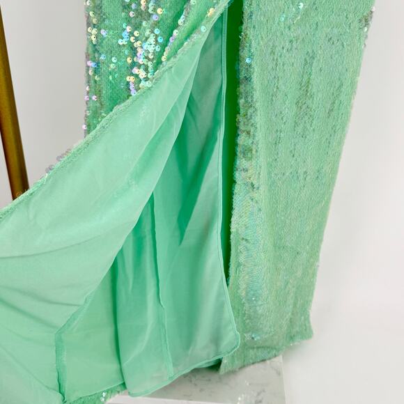 House of CB Mint Sequin Maxi Dress - Picture 8 of 12